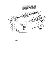 Nibbler Diagram and Parts List for 7601  Porter Cable Nibbler & Shears